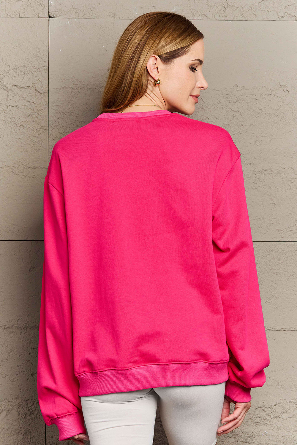 Simply Love Full Size CIAO!Round Neck Sweatshirt