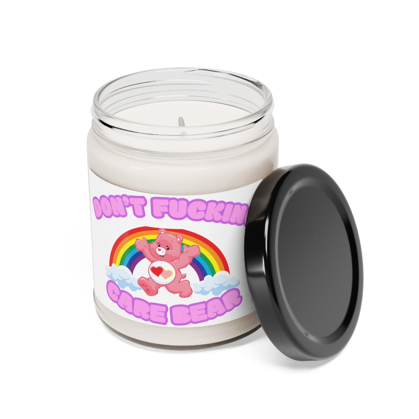 Don't Fucking Care Bear Scented Soy Candle, 9oz