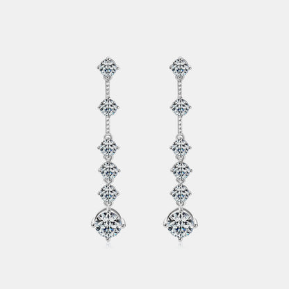 4 Carat Moissanite 925 Sterling Silver Earrings